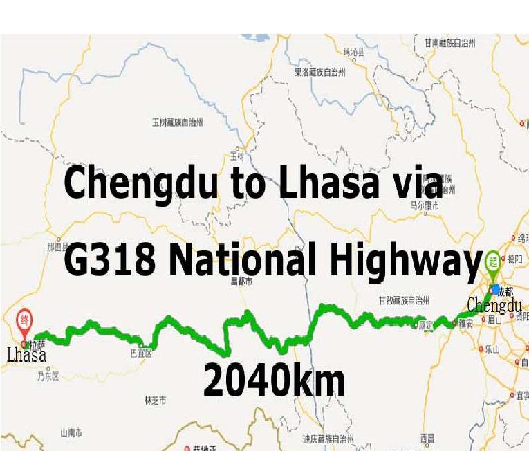 11 Day Chengdu to Lhasa via G318 tour